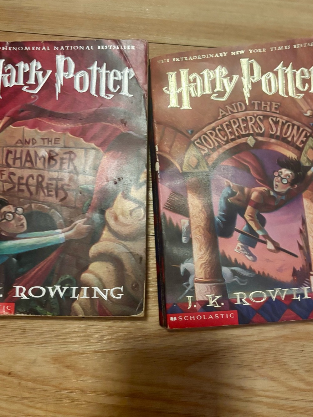 Scholastic Harry Potter Paperback Pair - Red and Maroon books
